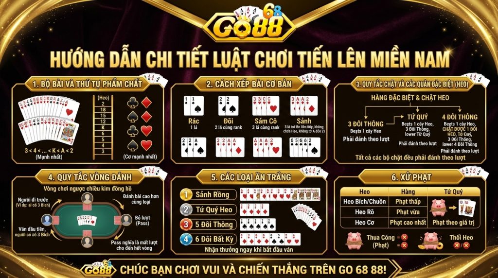 luat choi bai tien len mien nam chi tiet
